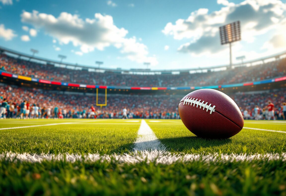 Minnesota Vikings e Chicago Bears in campo durante una partita