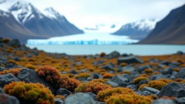 Progetto di una nuova città in Groenlandia con paesaggio artico