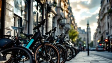 Bicicleta eléctrica in una strada di Londra