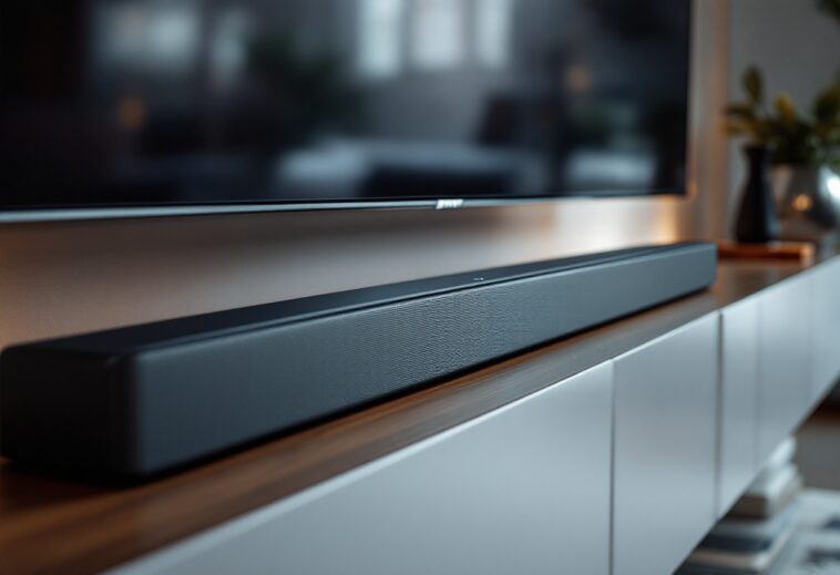 Barra de sonido inteligente de Bose en un ambiente moderno