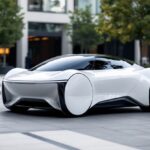 Lucid Air Pure 2025 in un ambiente urbano elegante