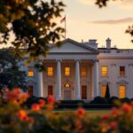 Vista moderna de la Casa Blanca durante la administración Trump