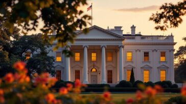 Vista moderna de la Casa Blanca durante la administración Trump