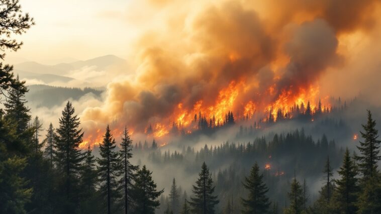 Immagine di incendi forestali a Los Ángeles