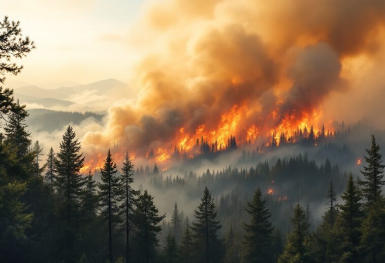 Immagine di incendi forestali a Los Ángeles