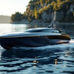 Barco eléctrico Arc innovador en el agua