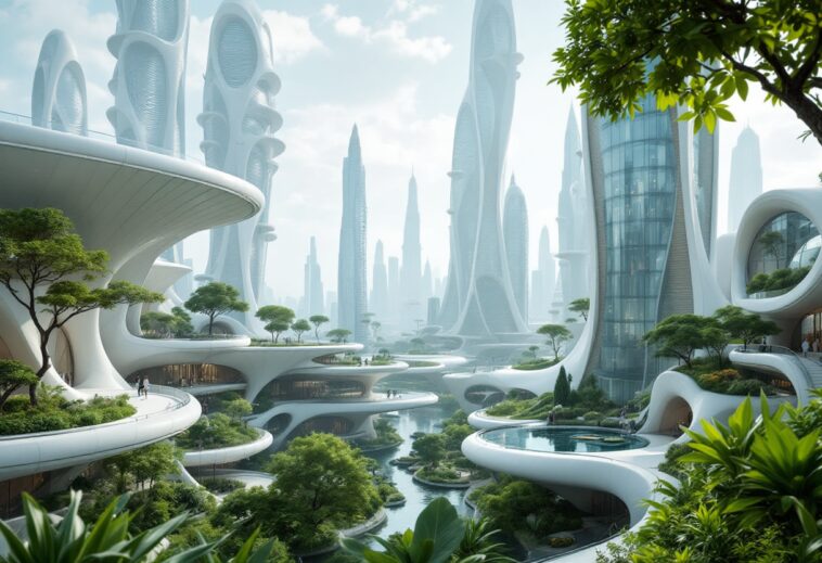 Immagine della città futuristica di Toyota presentata al CES 2024