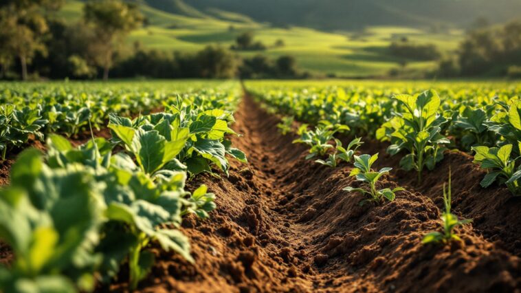 Larry Ellison in un campo agricolo alle Hawaii