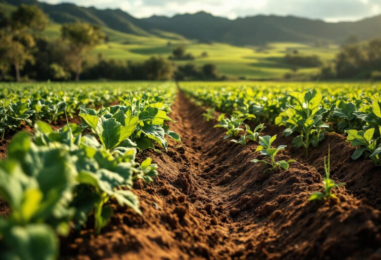 Larry Ellison in un campo agricolo alle Hawaii