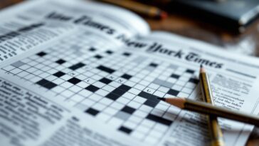 Immagine del Mini Crossword del New York Times con indizi