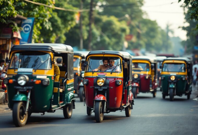 Autorickshaw Uber in India con nuovo modello di business