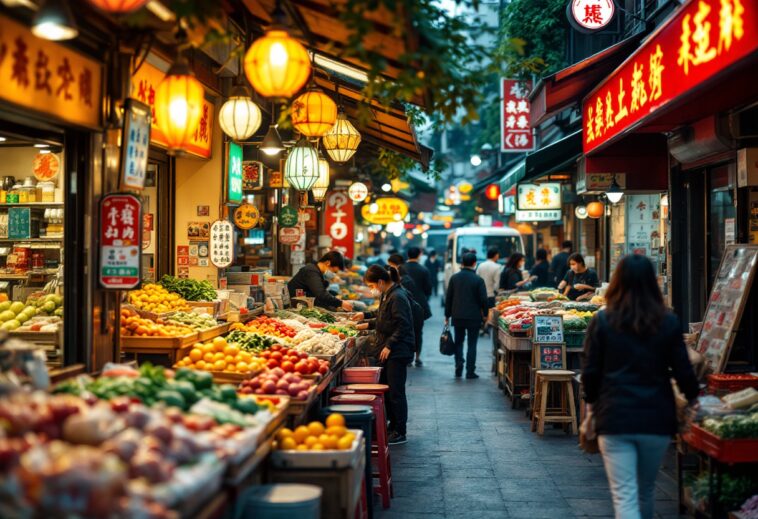 Logo di Uber e Foodpanda con sfondo di Taiwan